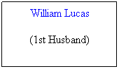 Text Box: William Lucas
(1st Husband)
&nbsp;
